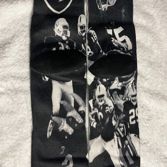 All natural 'Raiders Legends' 100% cotton Unisex socks one size fits all 6-13 - Picture 2 of 2